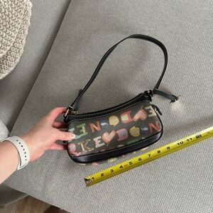 Dooney and Bourke Y2K scribble monogram black shoulder bag